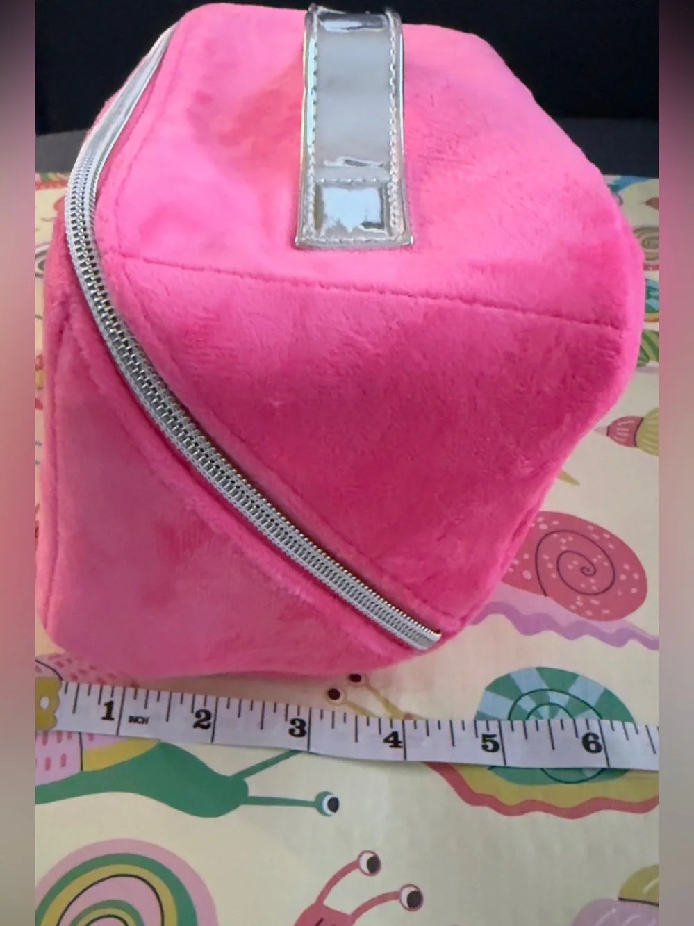 Juicy Couture Hot Pink Velour Cosmetic Bag Makeup Case NWT